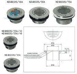 Cống thoát sàn mạ crôm NZ-BS320